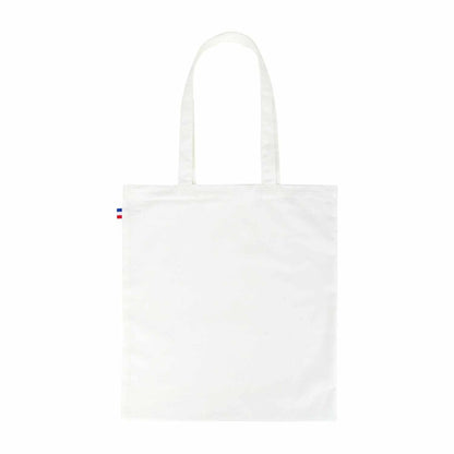 Tote bag en coton épais, couleur naturelle, format 38x42 cm, anses longues – fabriqué en France, disponible en plusieurs couleurs

