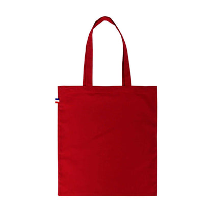 Tote bag en coton fabriqué en France, format 38x42 cm, anses longues, disponible en plusieurs couleurs, design sobre et élégant

