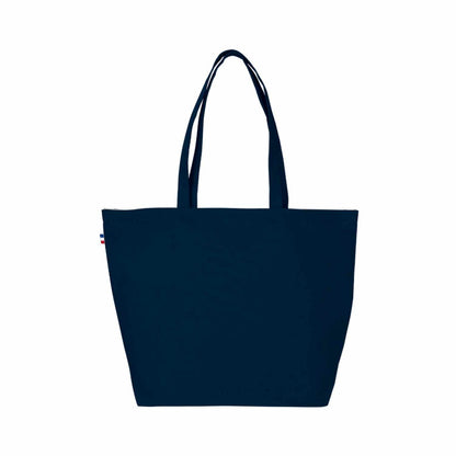 Sac de plage en coton 100% fabriqué en France, grand format avec soufflet, coloris au choix, idéal pour la plage ou les sorties

